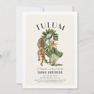 Tulum Leopard Sistervecka Resplan QR Inbjudningar