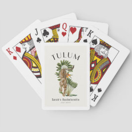 Tulum Leopard Tropisk Möhippa Helg Casinokort