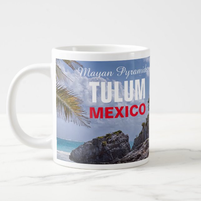 Tulum Mayan Pyramids Jumbo Mugg (Vänster)