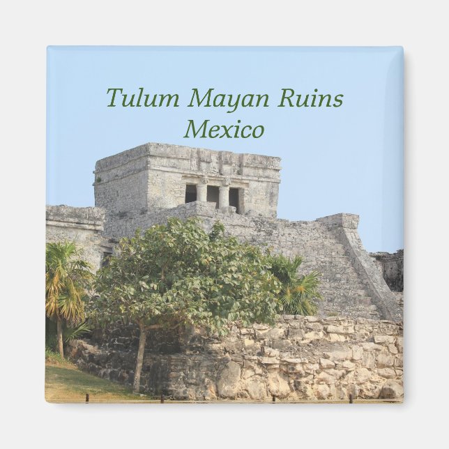 Tulum Mayan Ruins, Mexico Travel Magnet (Framsidan)