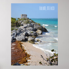 Tulum Mayan Ruins Mexico Travel Souvenir Poster