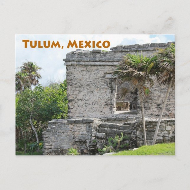 Tulum Mayan Ruins Quintana Roo Mexiko Vykort (Framsida)