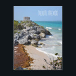 Tulum Mayan Ruins Scene Mexico Travel Souvenir Vykort<br><div class="desc">Mexiko-vykort. Tulum Mayan ruins på en klippning mot Karibiska havet på Yucatan-peninsulan,  Mexico Image ©copyright Jo Rymell</div>