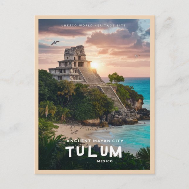 Tulum Mayan Ruins Vykort (Framsida)
