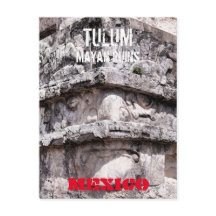 Tulum Mayan Temple Mexico Postcard