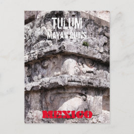 Tulum Mayan Temple Mexico Postcard Helg Vykort