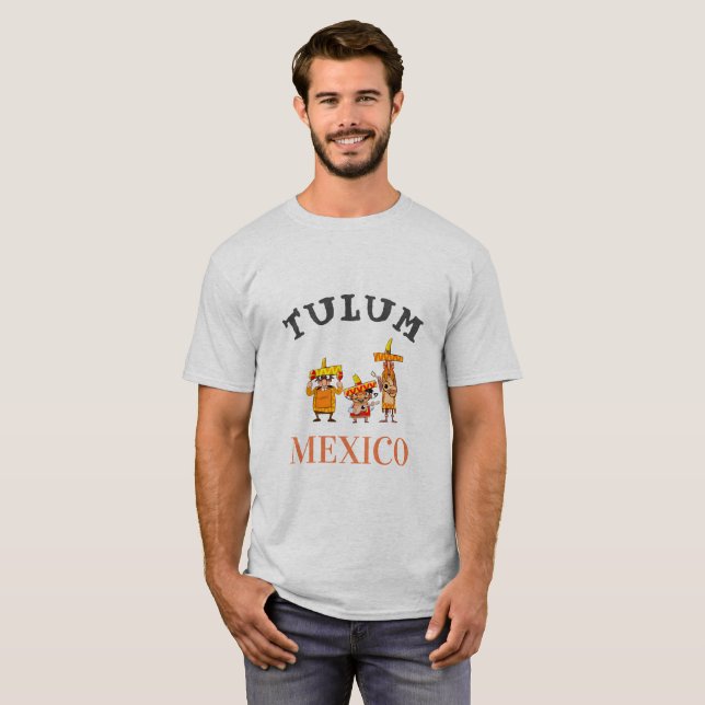 Tulum Mexico Design, pojkens T Shirt (Hel framsida)