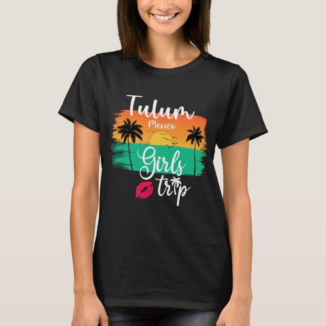 Tulum Mexico Girls Resa T Shirt (Framsida)