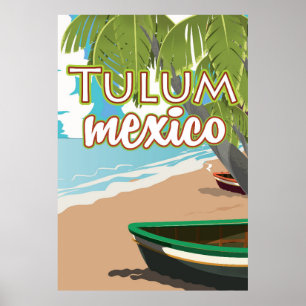 Tulum, mexico reseaffisch poster