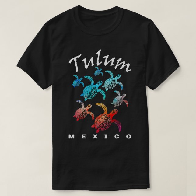 Tulum Mexico Sea Turtles Beach T Shirt (Design framsida)