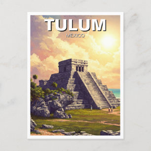 Tulum Mexico Travel Vykort