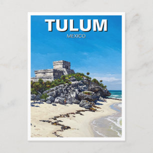 Tulum Mexico Travel Vykort