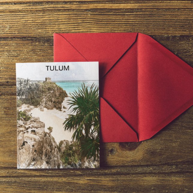 Tulum Mexico Tropical Scenery Souvenir Vykort (tulum mexico yucatan travel postcard)