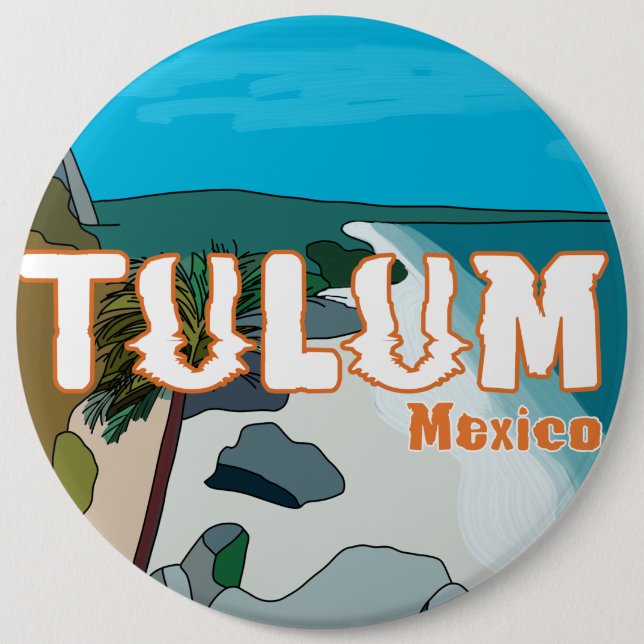 Tulum Mexico Underbar Gift Idea Knapp (Framsida)