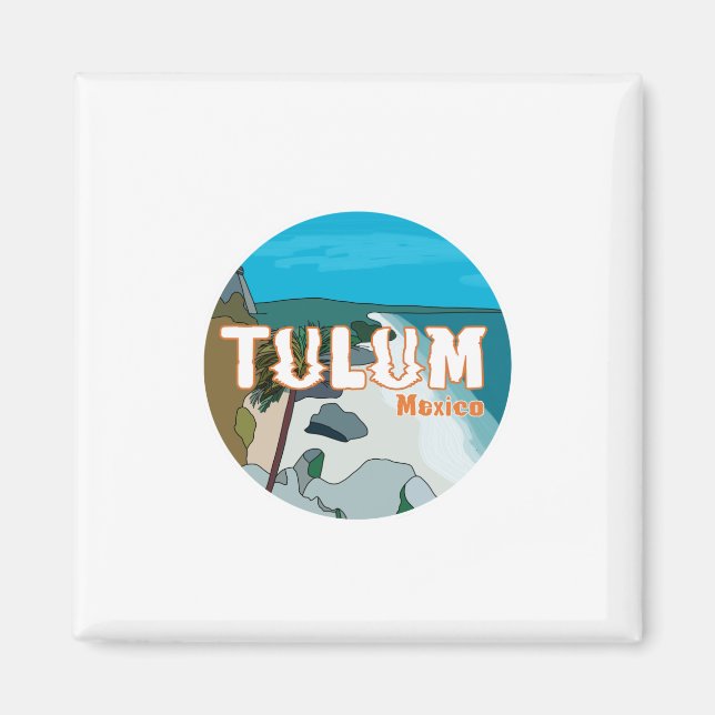 Tulum Mexico Underbar Gift Idea Magnet (Framsidan)