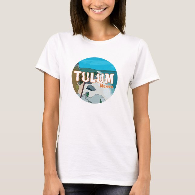 Tulum Mexico Underbar Gift Idea T Shirt (Framsida)