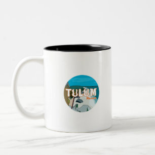 Tulum Mexico Underbar Gift Idea Två-Tonad Mugg