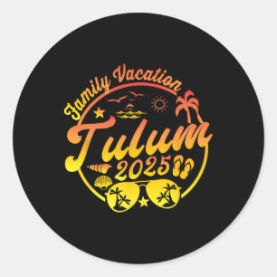 Tulum Mexiko familjesemester 2025 Sommar Kryssning Runt Klistermärke