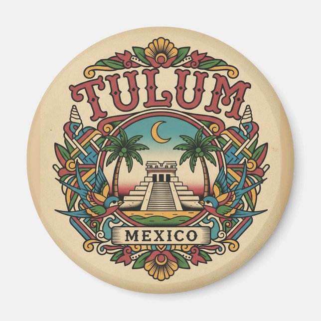 Tulum Mexiko Magnet (Framsidan)