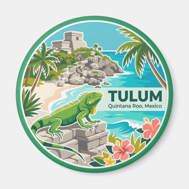Tulum Mexiko Magnet (Framsidan)