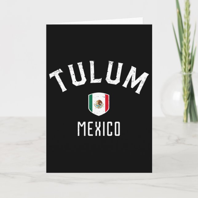 Tulum Mexiko - Mexikansk Flagga Tulum T-shirt  Kort (Framsida)