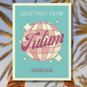 Tulum Mexiko Retro Vintage Fest Postkort Vykort