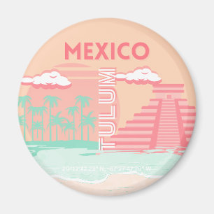 Tulum, Mexiko, Travel Art Magnet