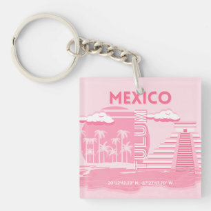 Tulum, Mexiko, Travel Art, Rosa Art