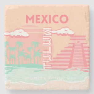 Tulum, Mexiko, Travel Art Stenunderlägg