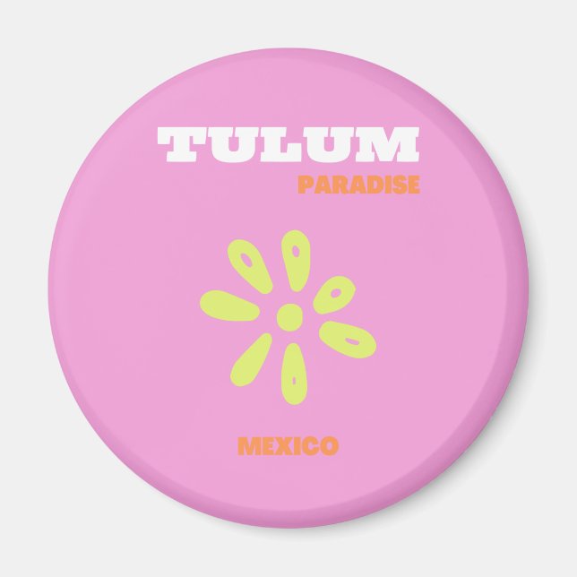 Tulum, Mexiko, vallmo, Rosa Magnet (Framsidan)