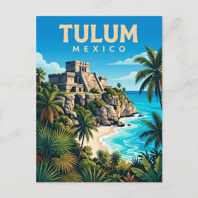 Tulum Mexiko Vykort (Framsida)