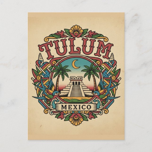 Tulum Mexiko Vykort (Framsida)