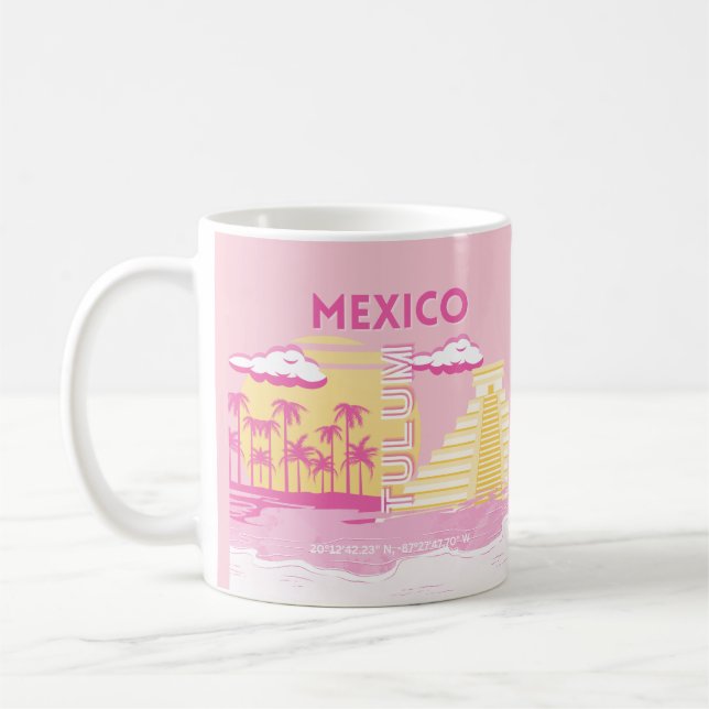 Tulum, Reskonst, Preppy konst, Rosa Kaffemugg (Vänster)