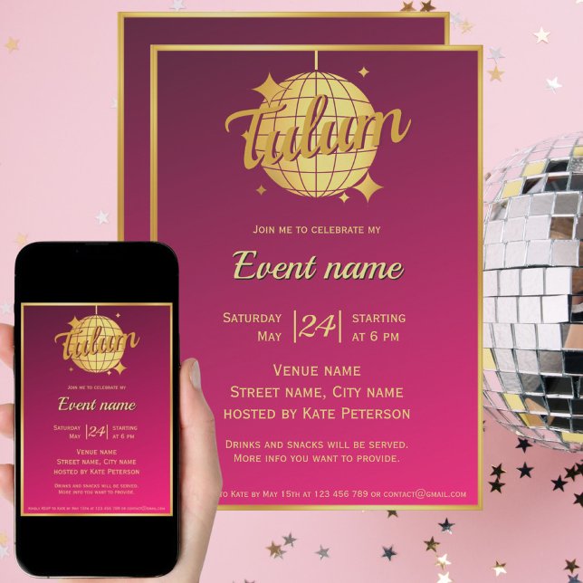 Tulum temafest firande möhippa Inbjudan (Skapare uppladdad)