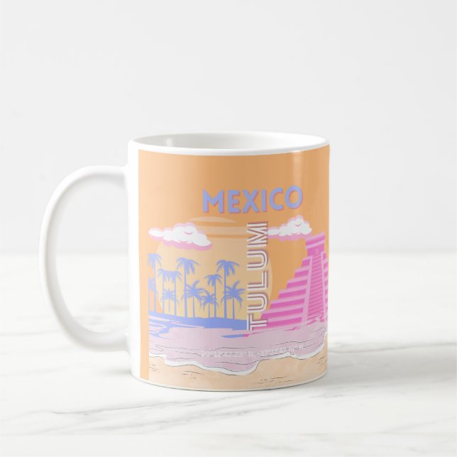Tulum, Travel Art, Preppy Kaffemugg (Vänster)
