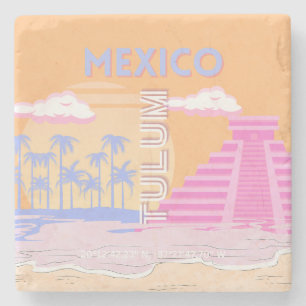Tulum, Travel Art, Preppy Stenunderlägg