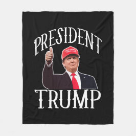 Tum för presidentDonald Trump röda hatt upp Fleecefilt