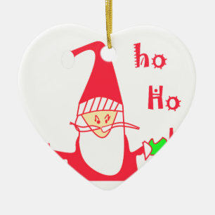 Tum Tecknad Mouse Santa Collection. Julgransprydnad Keramik