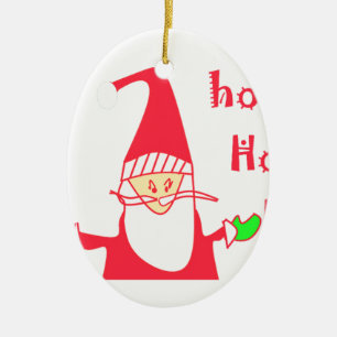 Tum Tecknad Mouse Santa Collection. Julgransprydnad Keramik