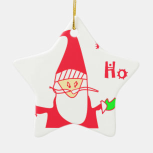Tum Tecknad Mouse Santa Collection. Julgransprydnad Keramik