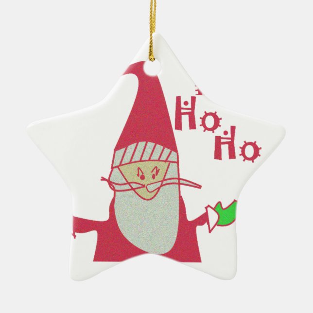 Tum Tecknad Mouse Santa Collection. Julgransprydnad Keramik (Framsidan)