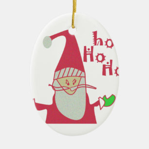 Tum Tecknad Mouse Santa Collection. Julgransprydnad Keramik