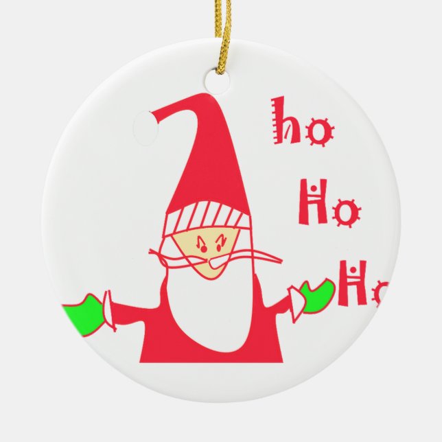 Tum Tecknad Mouse Santa Collection. Julgransprydnad Keramik (Framsidan)