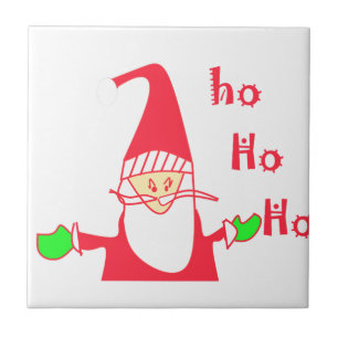 Tum Tecknad Mouse Santa Collection. Kakelplatta