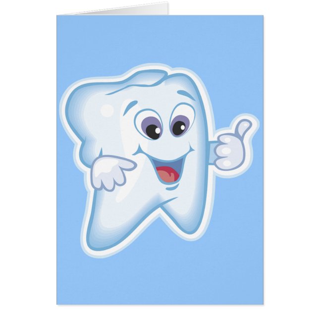 Tum upp för tand- hygien! hälsningskort (Framsidan)