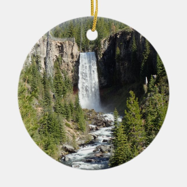 Tumalo Falls, ELLER Julgransprydnad Keramik (Framsidan)