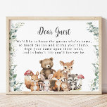 Tumavtrycksskylt för lejträdsdjur i Grekland Fototryck<br><div class="desc">Matchning av gästtumavtryck träd-tecken/ poster https://www.zazzle.com/woodland_animals_greenery_thumbprint_guestbook-256231215103826013 (c) Bra Paperie för somerset</div>