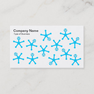 Tumblare - Himlar Blue on White Visitkort