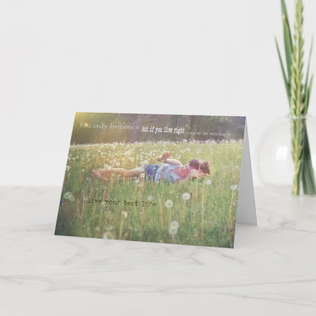 TUMBLE I GRASS-Kortet Tack Kort (Framsida)