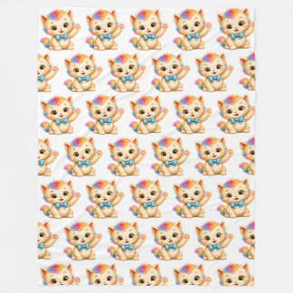 Tumble the Kitten Regnbågsfilt Fleecefilt